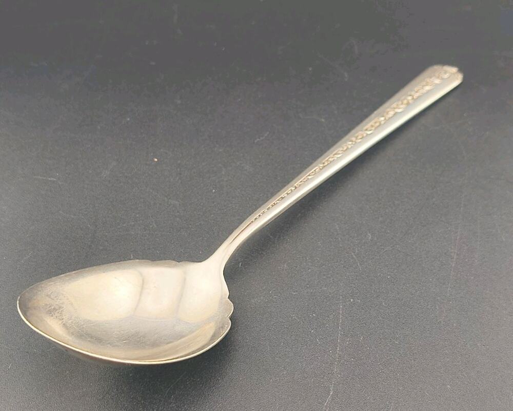 Towle Rambler Rose Sterling Silver Sugar Spoon 5-7/8" 29g Vintage Engraved 1947